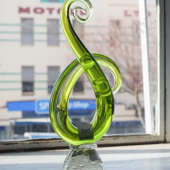 glass frond themed ornament H290