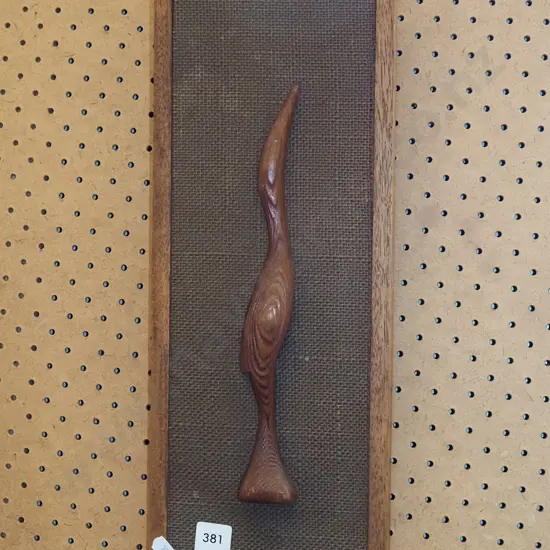 retro 3D wooden wall art - bird figurine