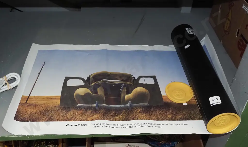 unframed Grahame Sydney poster print - Cheverolet Image 1++