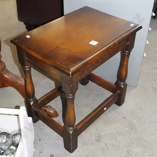 small oak end table