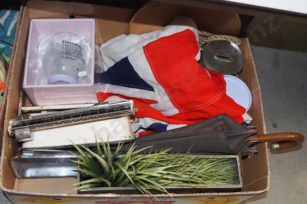 box; plastic plants, scales, umbrellas etc Image 1++