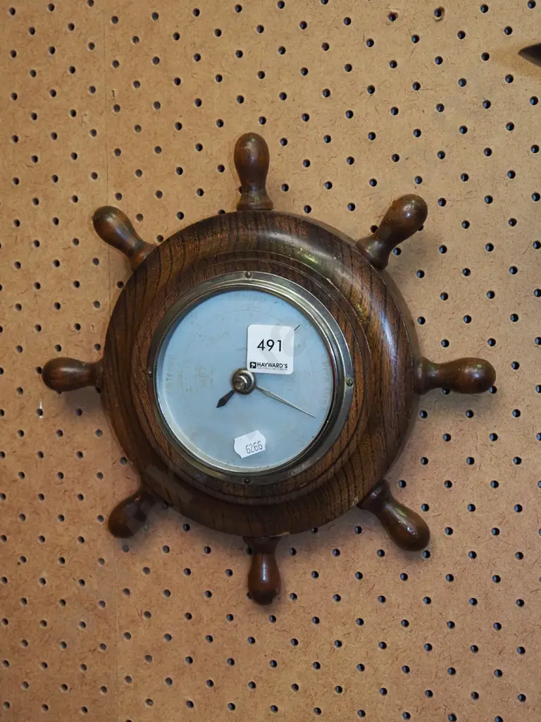 ship's wheel barometer - faded Image 1++