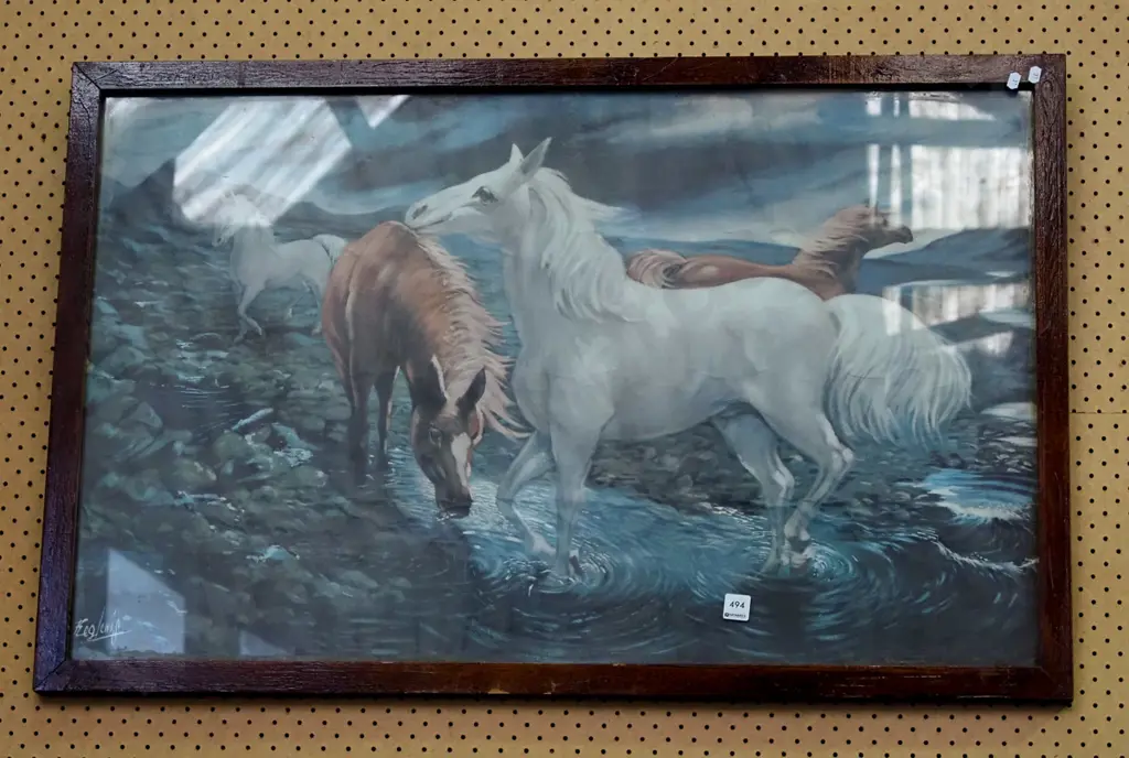 framed horse poster print - wrinkles Image 1++