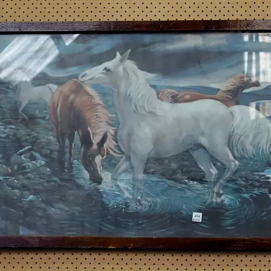 framed horse poster print - wrinkles