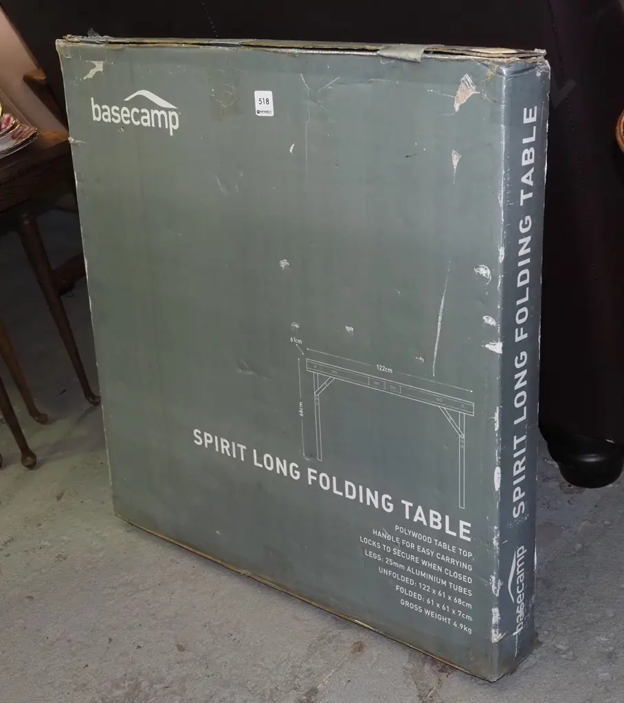 Basecamp Spirit long folding table in box Image 1++