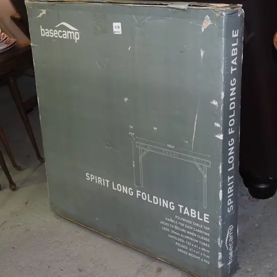 Basecamp Spirit long folding table in box