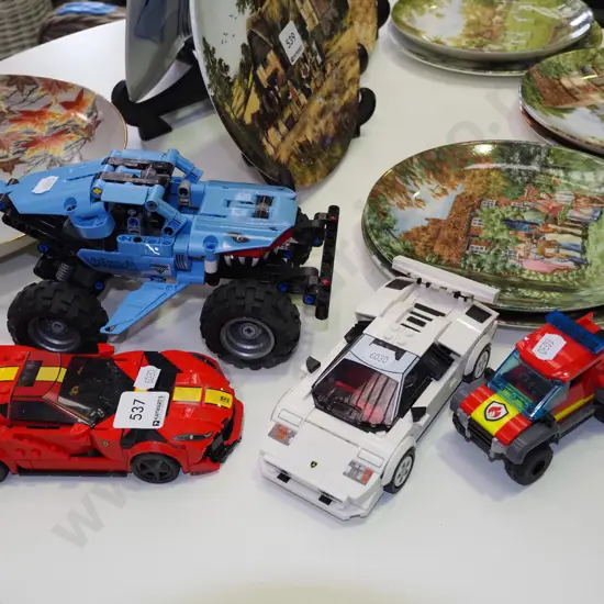 4x Lego model vehicles