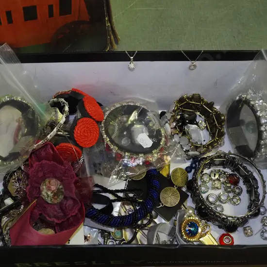 box of costume jewellery
