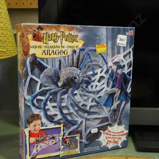 boxed as new Harry Potter Aragog spider and web