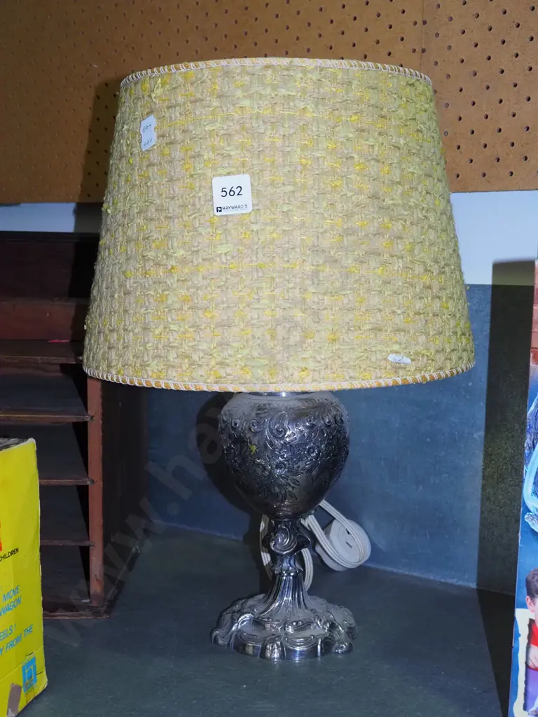 plated ornate based table lamp H440 Image 1++