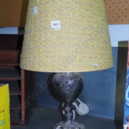 plated ornate based table lamp H440