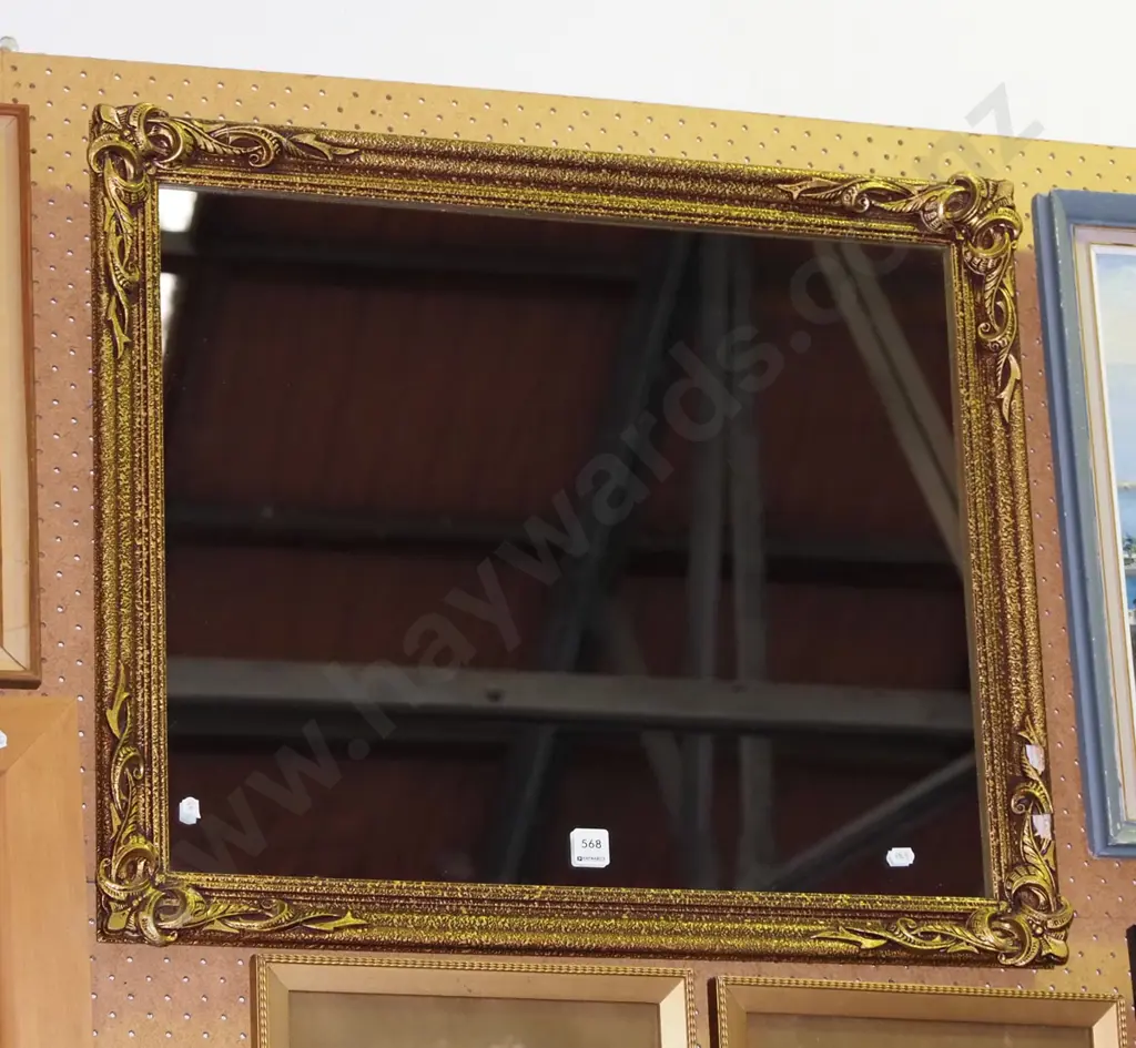 gilt framed wall mirror - some damage to frame Image 1++