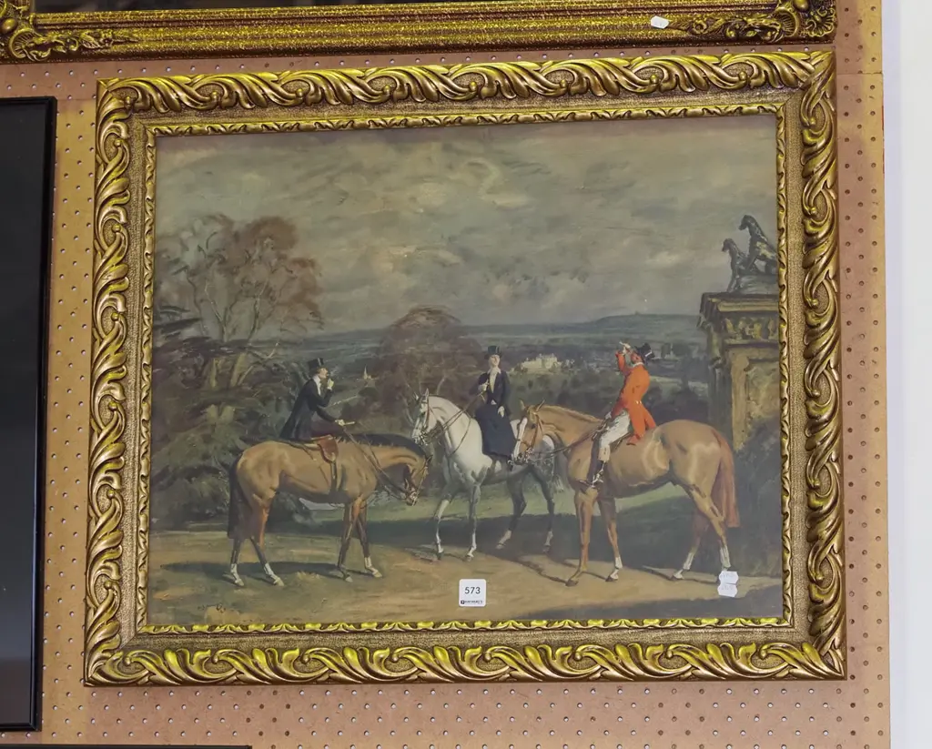 gilt framed print - hunting Image 1++