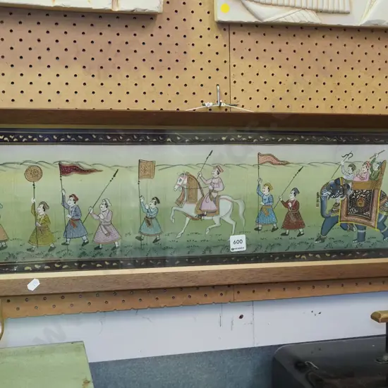 painting on silk - marching scene