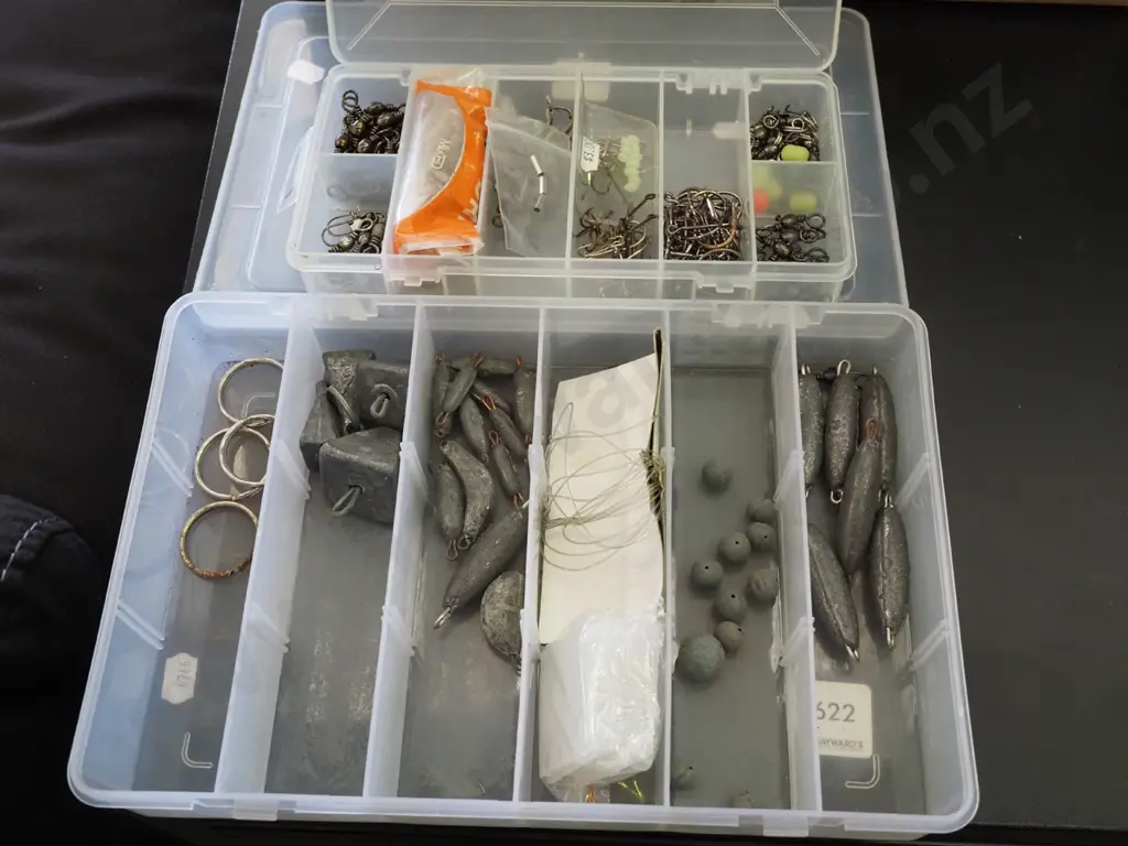 2x plastic organisers - fishing tackle Image 1++