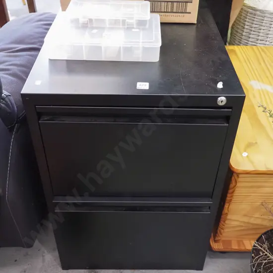 black metal 2 drawer filing cabinet