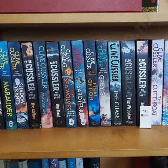 assorted Clive Cussler books
