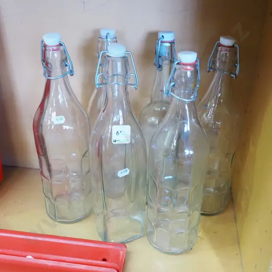 6x self sealing bottles