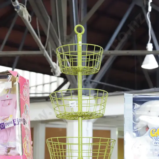 wrought metal 3 tier fruit stand