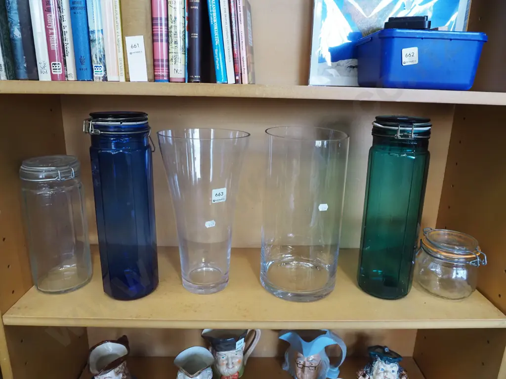 storage canisters, glass vases H330 Image 1++