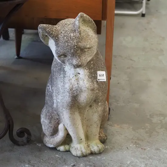 concrete garden ornament cat H400