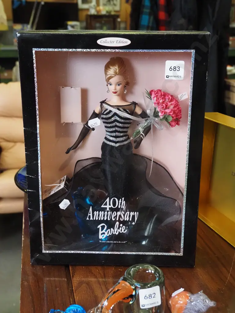 boxed as new Collector  Edition 40th Anniversary Barbie Image 1++