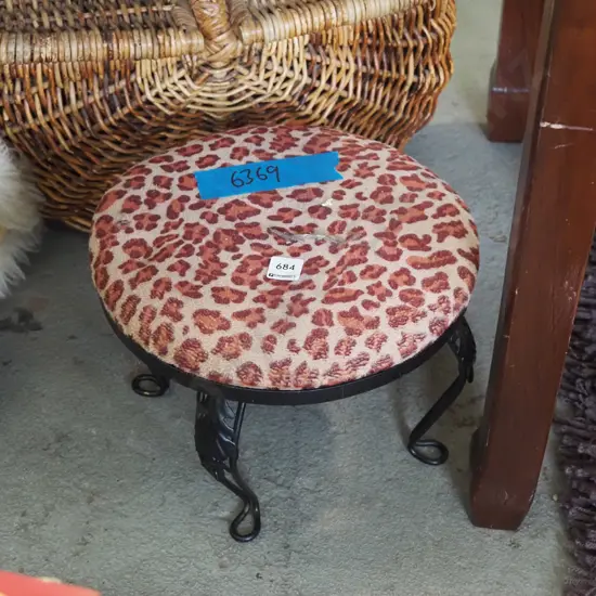 small metal footstool