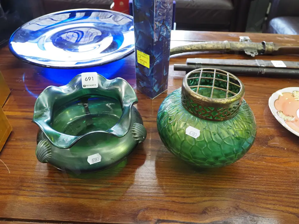 green glass bowl, 1 other Image 1++