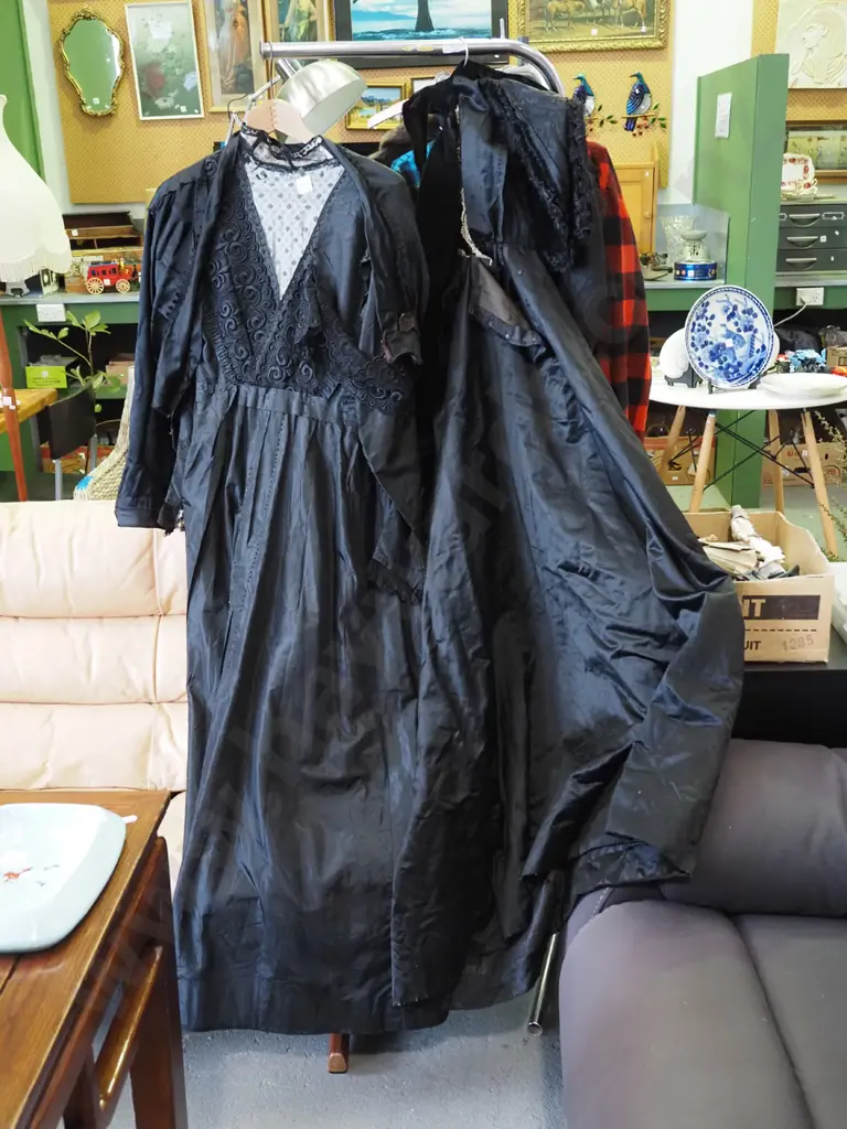 2x black Victorian dresses - damage to both Image 1++