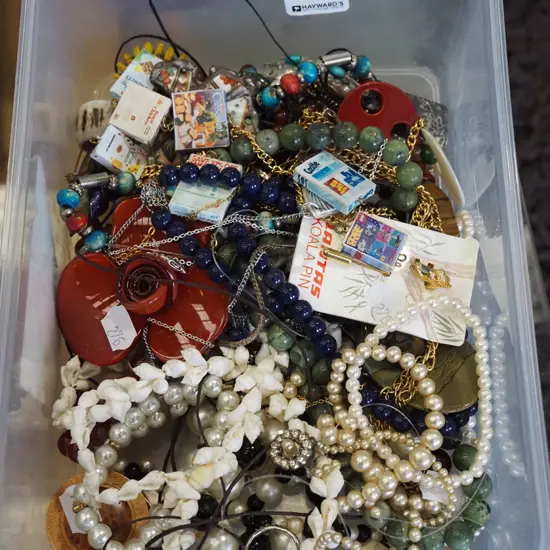 tray of costume jewellery
