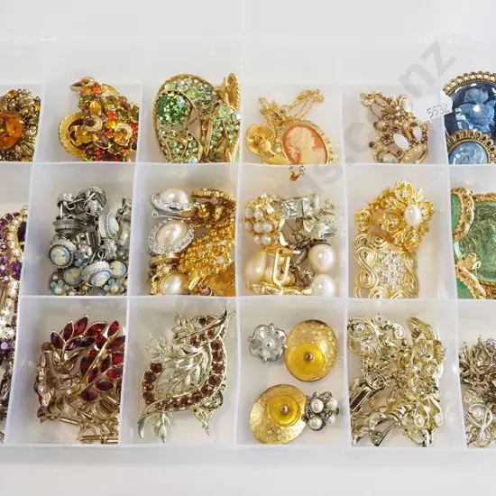 plastic organiser of costume jewellery