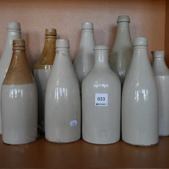 assorted stoneware bottles - some chips