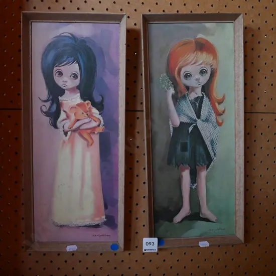 2x D Golding prints - girls - blue dots