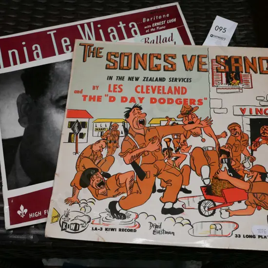 2x NZ long playing records - Inia Te Wiata, NZ Services