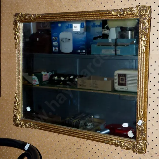 gilt framed wall mirror