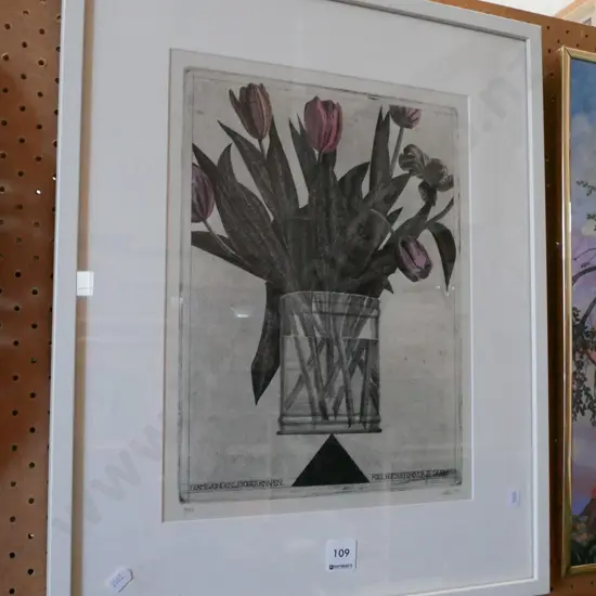 framed ltd edition print - tulips