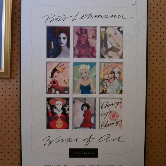 Peter Lehnann poster print on board - wine labels