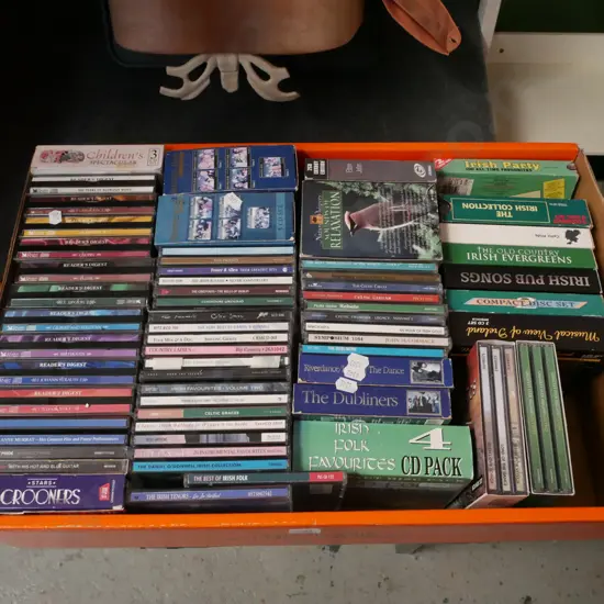 box of CDs 