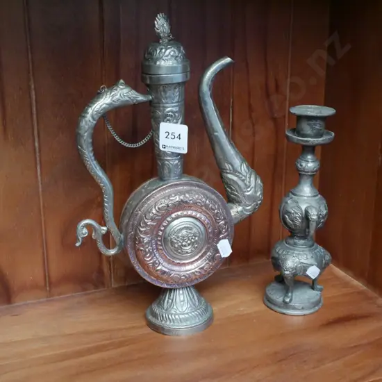 coffee pot, candlestick
