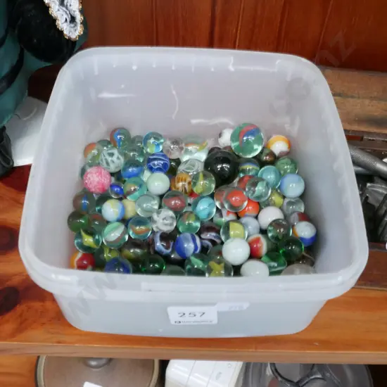 tub of marbles