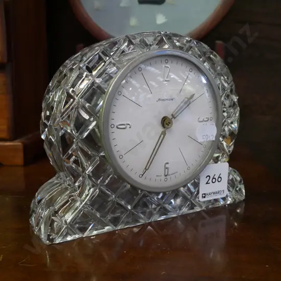 cut crystal mantle clock