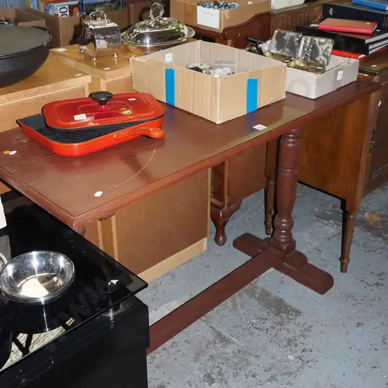 solid wood hall table H-735 W-1070 D-460 - varnish needs attention