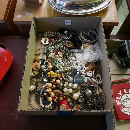 box of costume jewellery