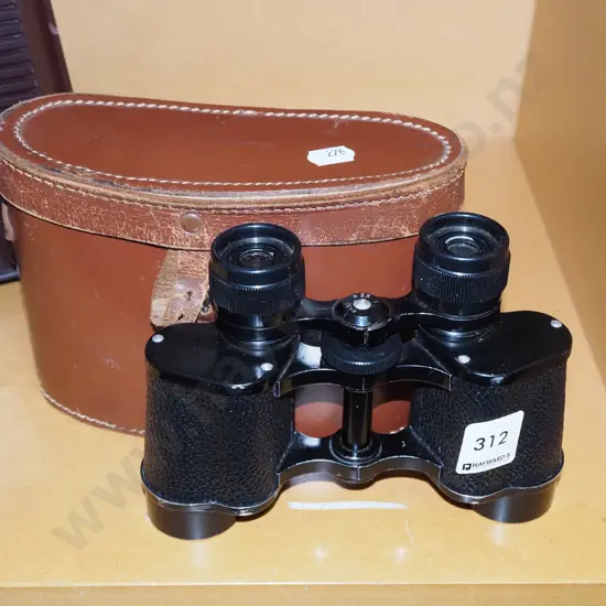 small cased binoculars