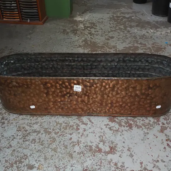 beaten copper jardiniere H-180 W-660