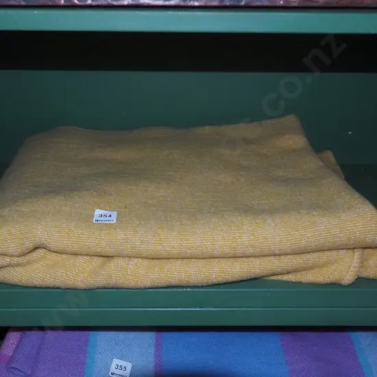 yellow woollen blanket