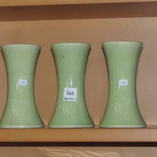 3x Dunedin  Horticultural Society vases H-160