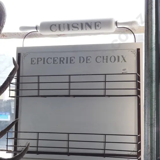 French themed wall mounted kitchen shelves