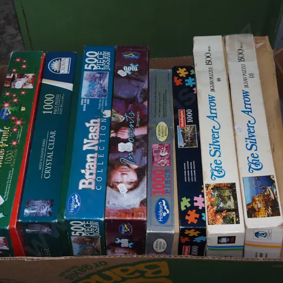 box of puzzles