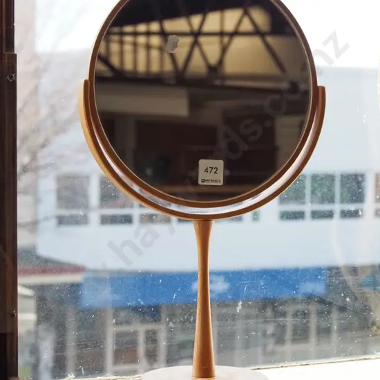 mirror on stand - varnish needs attention